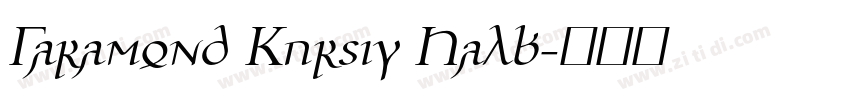 Garamond Kursiv Halb字体转换